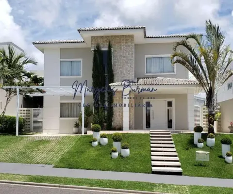 Casa em condomínio para locação em camaçari, alphaville (abrantes), 4 dormitórios, 4 suítes, 6 banheiros, 4 vagas