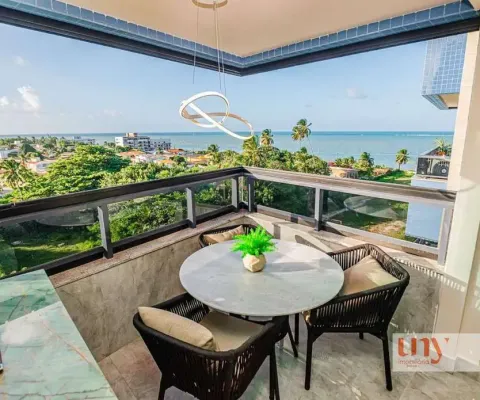 Apartamento com 64 m² e 2 quartos com linda vista para o mar no blue beach
