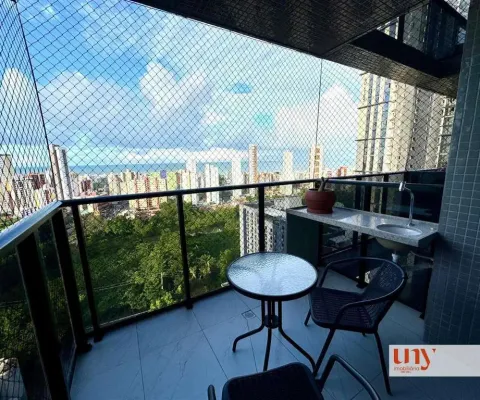 Apartamento porteira fechada em andar alto com 2 quartos no miramar
