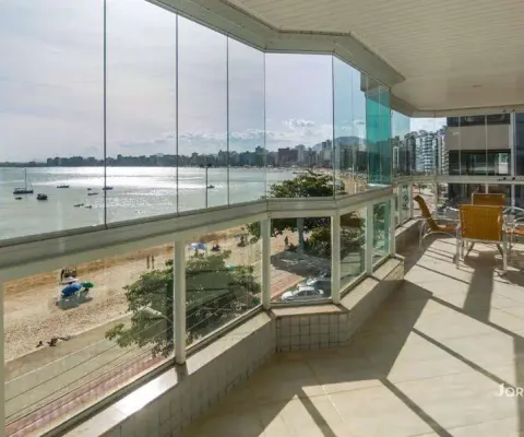 Apartamento com 4 suítes frente p/ mar à venda na praia do morro - guarapari/es