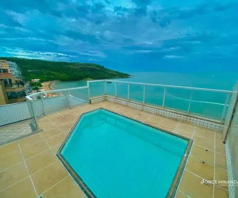 Cobertura com 4 quartos e dce frente p/ mar à venda na praia do morro - guarapari