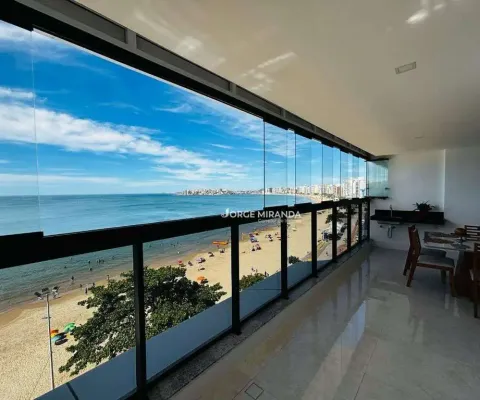 Apartamento com 4 dormitórios à venda, 190 m² por r$ 3.100.000,00 - praia do morro - guarapari/es