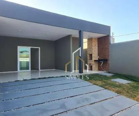 Excelente casa plana com 3 suítes  à venda, 105 m² por r$ 400.000 - messejana - fortaleza/ce