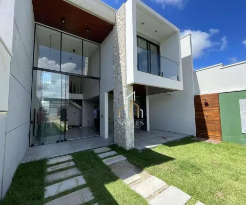 Exclusiva casa duplex com 3 suítes à venda, 135 m² por r$ 730.000 - messejana - fortaleza/ce
