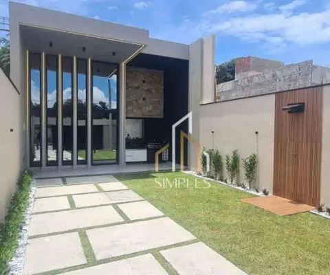 Casa plana de alto padrão no eusébio – 4 suítes, 2 vagas, próximo à av. santa cecília