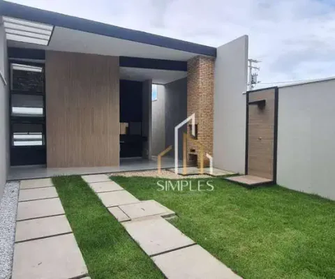 Casa com 3 suítes + lavabo  à venda, 116 m² por r$ 435.000 - messejana - fortaleza/ce