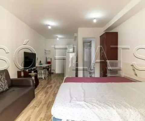 Residencial aurora paulistana, apto disponível para locação todo mobiliado com 25m² e 1 dorm.