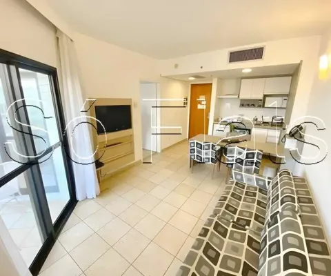 Apartamento em santos disponível para locação com 47m², 01 dormitório e 01 vaga de garagem.