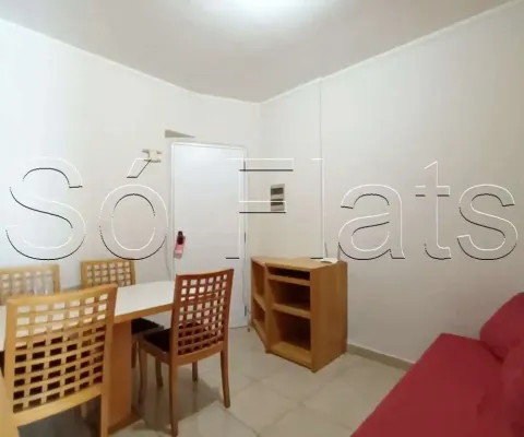 Flat champ´s elysées disponível para venda com 33m², 01 dormitório e 01 vaga de garagem