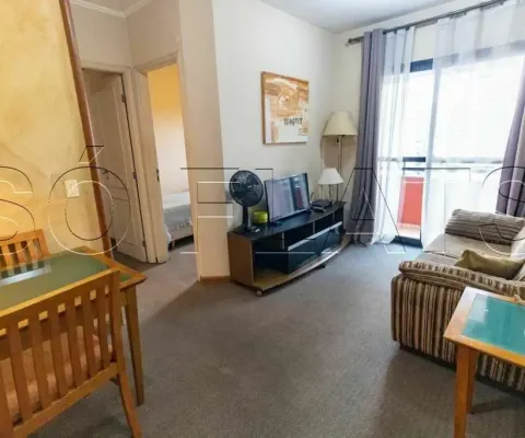 Royal brooklin, flat disponível para locação contendo 43m², 2 dormitórios e 1 vaga.