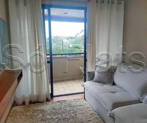 Apto estilo residencie disponível para locação contendo 90m², 3 dorme e 2 vagas em alphaville.