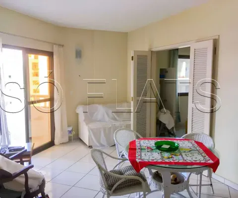 Apto em santos disponível para locação com 80m², 02 dormitórios e 01 vaga de garagem.