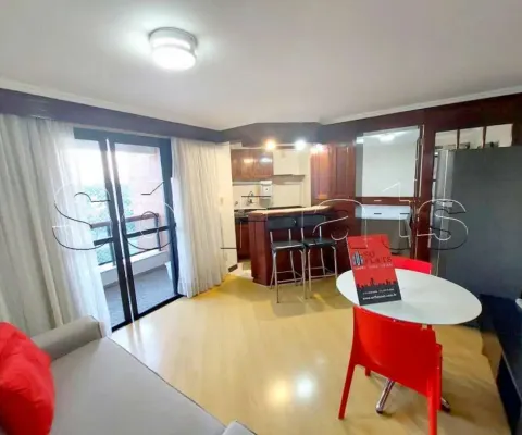 Apto mobiliado com 1x dorm no coração de higienópolis, com linda vista para o estádio do pacaembu.
