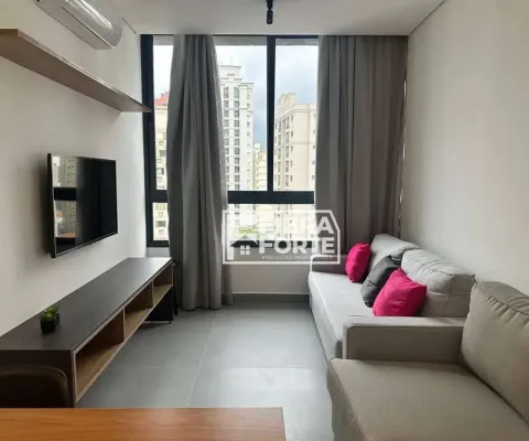 Apartamento com 1 quarto para alugar andar alto - cambuí - campinas/sp.