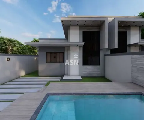 Casa com piscina, próximo a rodovia, em extensão do bosque  -  rio das ostras