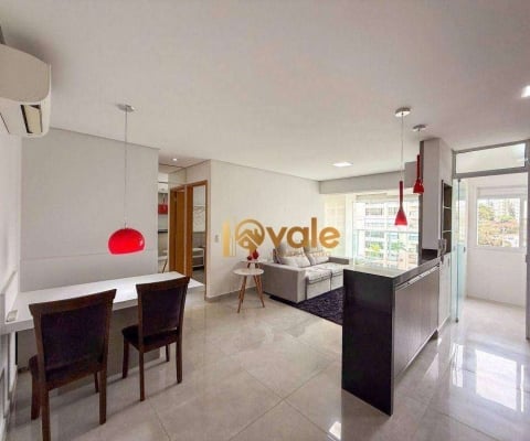 Apartamento mobiliado 1 dormitório locação 57m² icon vila ema em são josé dos campos/sp