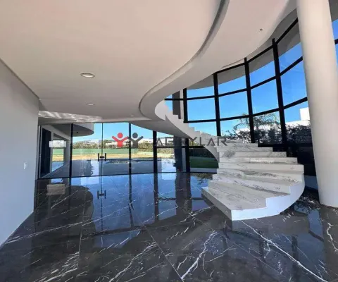 Casa à venda em cabreúva, jacaré, com 4 suítes, com 379 m², portal japy golf club