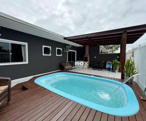 Casa 2 quartos com piscina a 300m do mar em balneário monções, por r$ 450.000