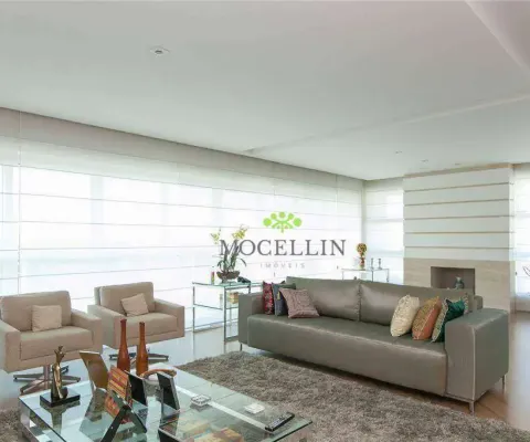 Apartamento com 4 quartos, para alugar, 232 m² por r$ 9.800,00/mês - campo comprido- curitiba/pr