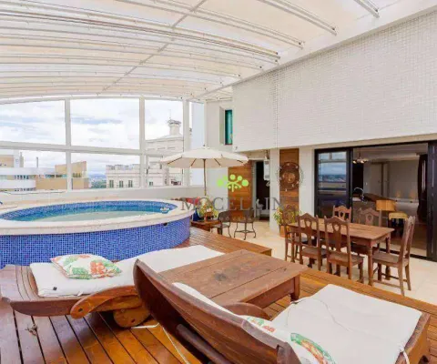 Cobertura com 3 dormitórios para alugar, 318 m² por r$ 14.900,00/mês - juvevê - curitiba/pr