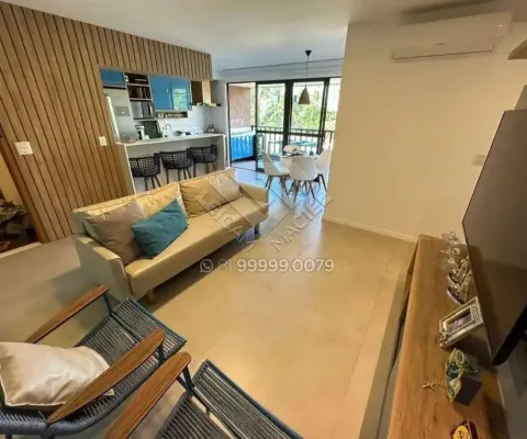 Flat mobiliado e decorado no cupe beach living - muro alto