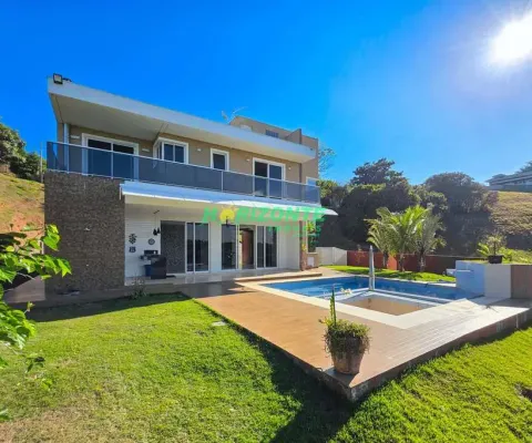 Casa para venda e locação de alto padrão com 1300m² de terreno com 3 suítes, no condomínio mirante