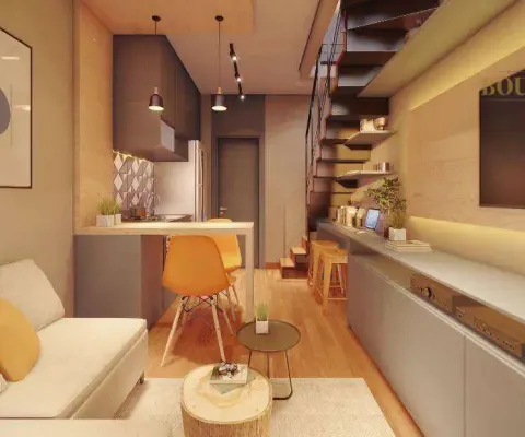 Studios novos no one house com 1 dormitório à venda, 17 m² por r$ 245.000- portão - curitiba/pr