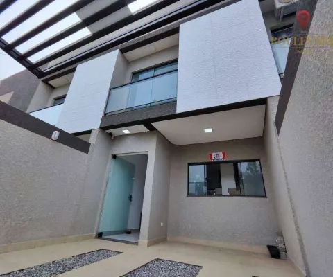 Sobrado novo, próximo ao mar com 2 dormitórios à venda, 65 m² por r$ 570.000 - balneário rivieiras - matinhos/pr