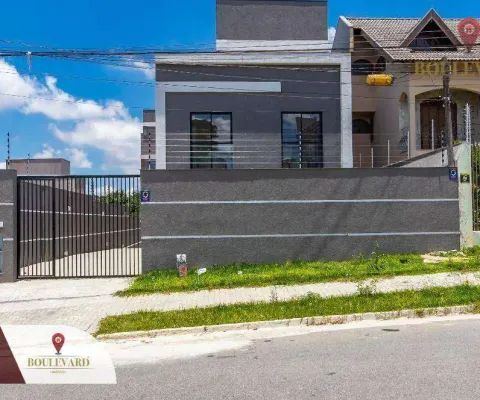 Sobrado novo em condomínio fechado com terraço e 3 dormitórios à venda, 135 m² por r$ 880.000 - tingui - curitiba/pr