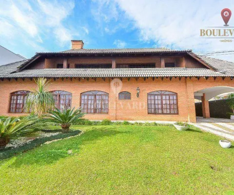 Casa charmosa com espaços verdes, piscina e 7 dormitórios à venda, 767 m² por r$ 3.900.000 - uberaba - curitiba/pr