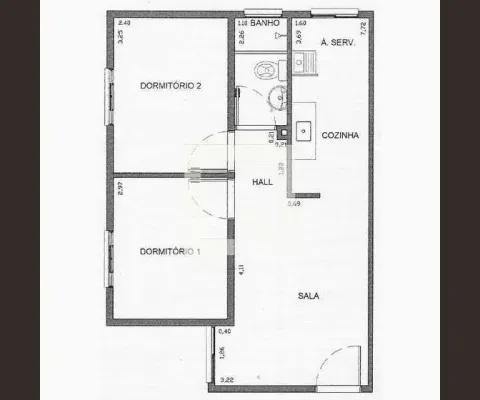 Apartamento para aluguel - conjunto do bosque, 2 quartos,  42 m² - mogi das cruzes