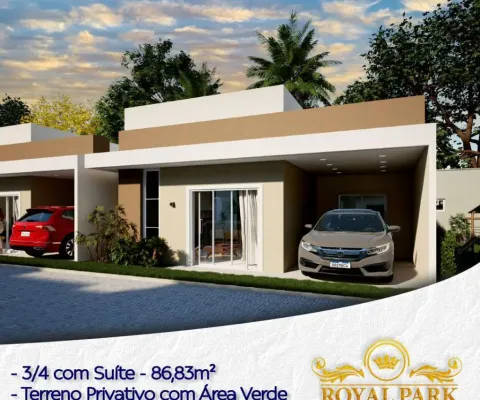 Casa a venda com 3/4 sendo uma suíte em royal parque premier