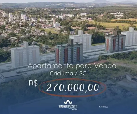 Apartamento para venda em criciúma, são francisco, 2 dormitórios, 1 suíte, 1 banheiro, 1 vaga