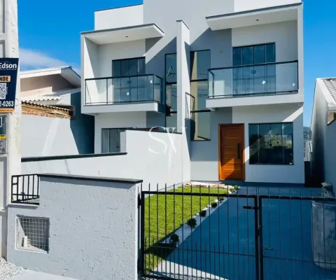 Casa tipo sobrado a venda sendo 02 suítes no loteamento jardins ii em palhoça-sc