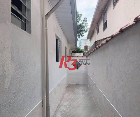 Casa com 2 dormitórios para alugar, 100 m² por R$ 4.545,70/mês - Embaré - Santos/SP