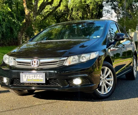 Honda Civic LXS 2015 – 158.000 km – Preto – Interior em Tecido Premium Original Honda – Veículo para