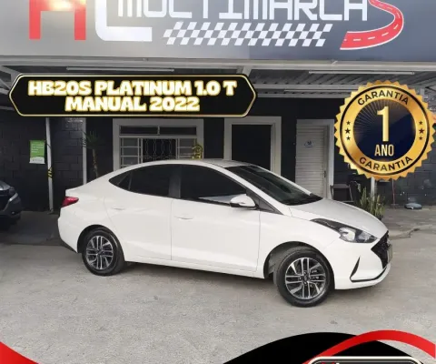 Hyundai HB20S Platinum 1.0 Turbo Manual 2021/2022 (Garantia de Fábrica)