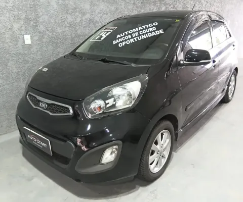 Picanto ex3 1.0 automatico 2014 unico dono banco couro baixa km laudo 100% aprovado