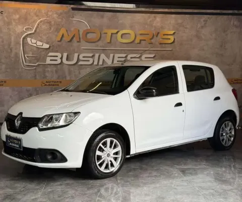 Renault Sandero Authentique Flex 1.0 12V 5p  - Branca - 2016/2016