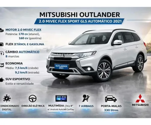 Mitsubishi Outlander 2021 2.0 mivec flex sport gls automático