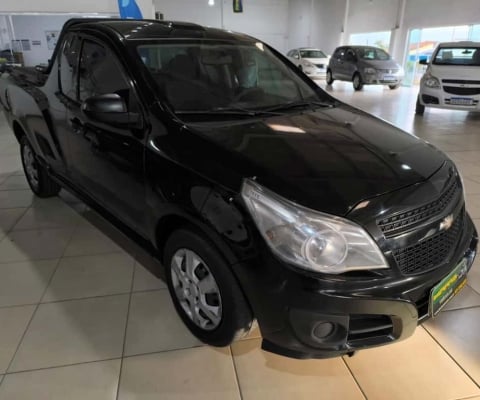 Chevrolet Montana LS 1.4 ECONOFLEX 8V 2p  - Preta - 2017/2018
