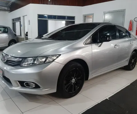 CIVIC LXS 1.8 AUTOMÁTICO FLEX ANO 2014 COMPLETO BANCO DE COURO 