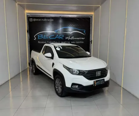 Fiat Strada Freedom 1.3 Flex 8V  CS Plus  - Branca - 2020/2021