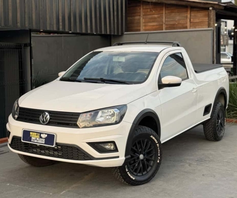Volkswagen Saveiro Trendline 1.6 T.Flex 8V  - Branca - 2018/2019