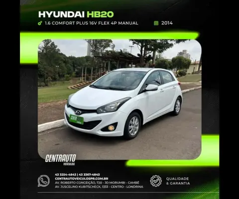 HYUNDAI HB20 1.6 COMFORT PLUS 16V FLEX 4P MANUAL 2014