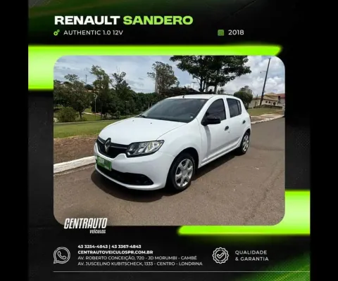 RENAULT SANDERO AUTHENTIC 1.0 12V 2018