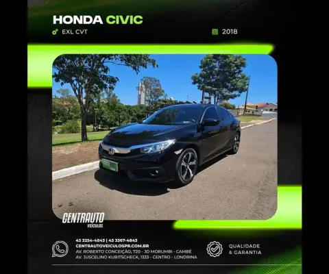 HONDA CIVIC EXL CVT 2018