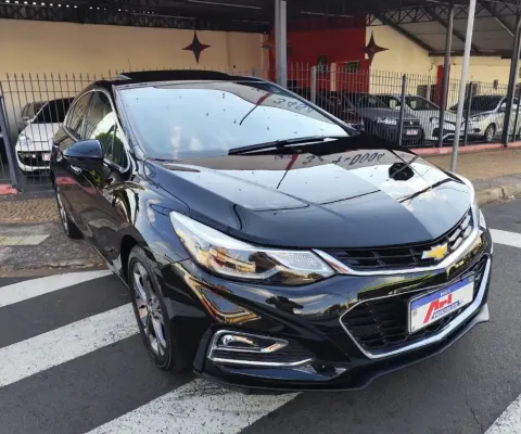 "Cruze LTZ 1.4 Turbo 2018 – Preto absoluto, único dono e cheio de estilo. Design, tecnologia e desem