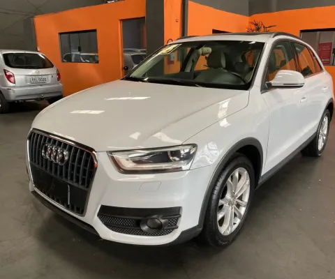 AUDI Q3 AMBITION  2.0 QUATTRO 2015 TOP DE LINHA   , TETO  SOLAR  , BANCOS EM COURO 