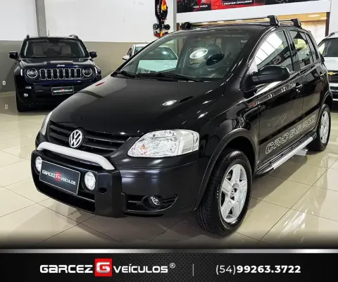 VOLKSWAGEN CROSSFOX 1.6 MI FLEX MANUAL COMPLETÍSSIMO COM COURO E PNEUS NOVOS